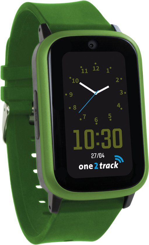 One2track Connect UP - GPS tracker telefoonhorloge voor kinderen - Groen - GPS met bel en videofunctie - GPS horloge Kind